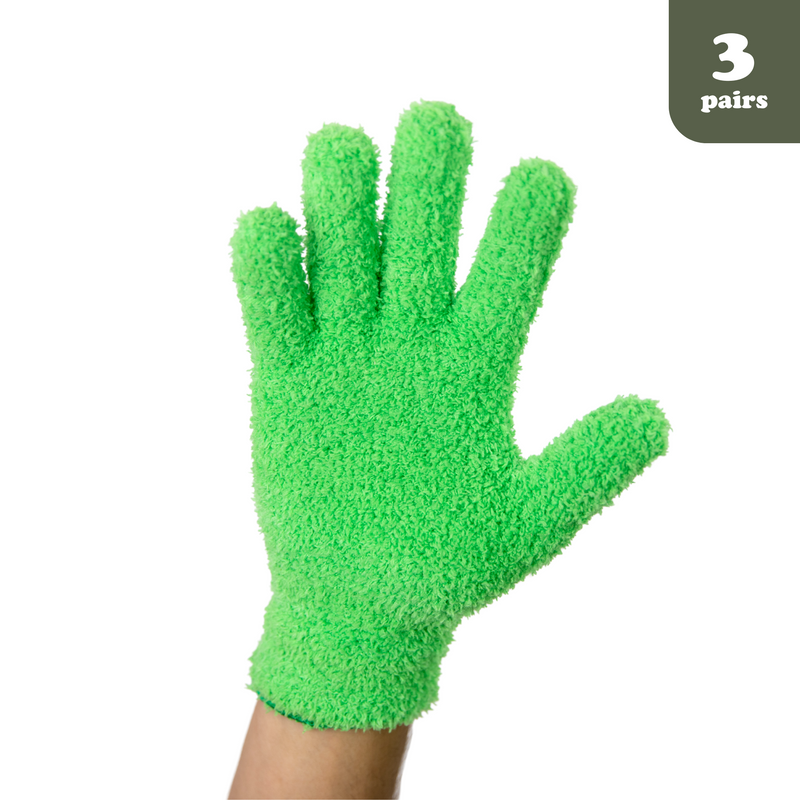 3 Pairs Leaf Shining Microfiber Gloves - Mossify