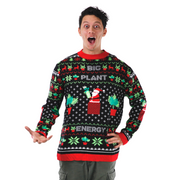 BIG PLANT ENERGY - Ugly Plantmas Sweater - Mossify
