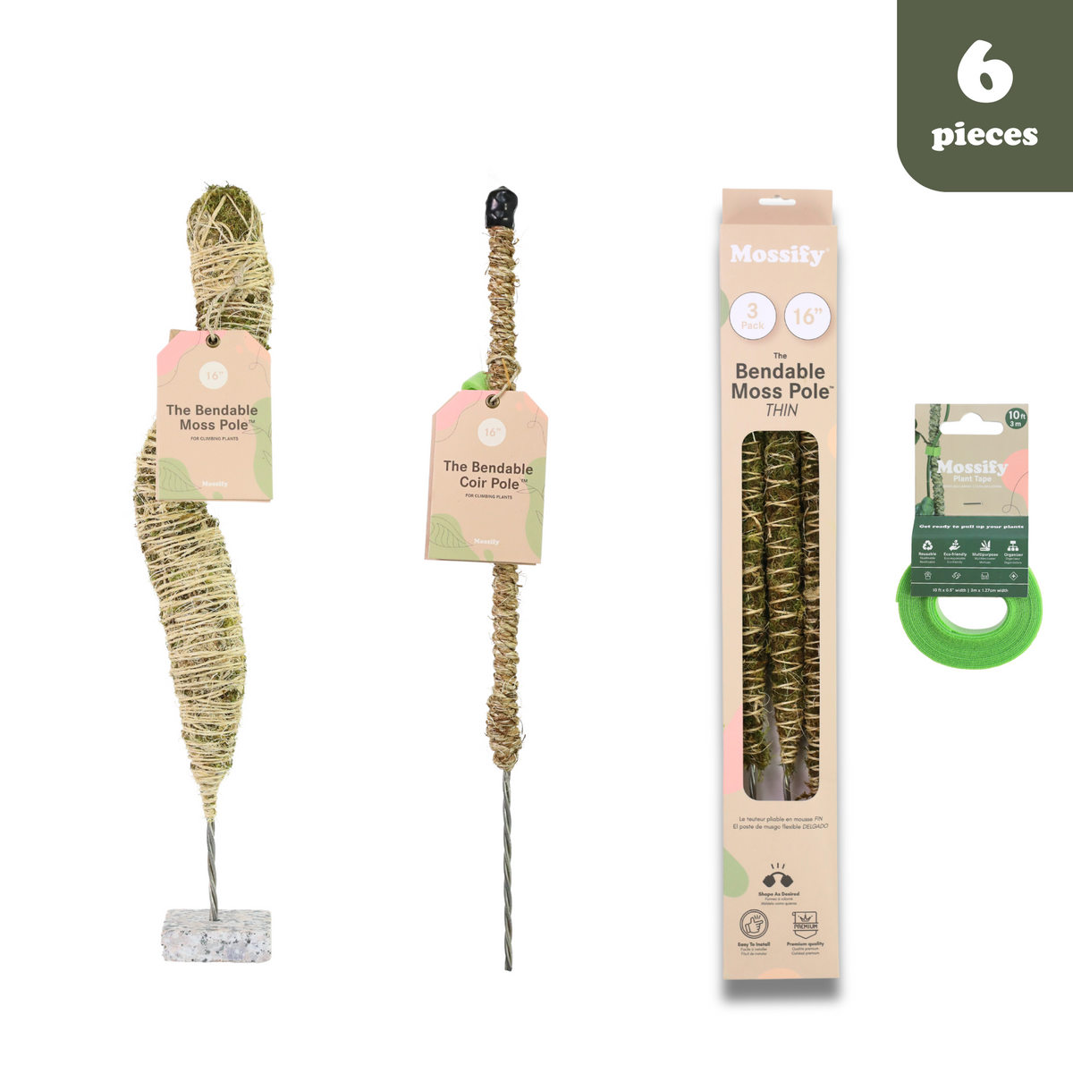 Ultimate Bendable Plant Support Pack - Mossify
