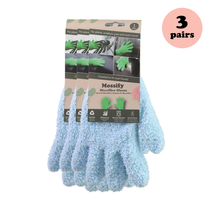 3 Pairs Leaf Shining Microfiber Gloves
