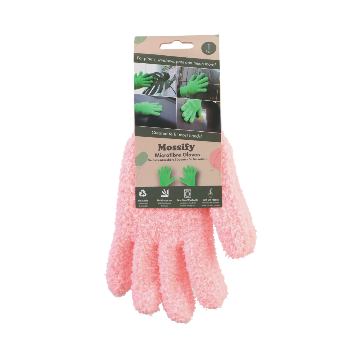 1 Pair Leaf Shining Microfiber Gloves - Mossify