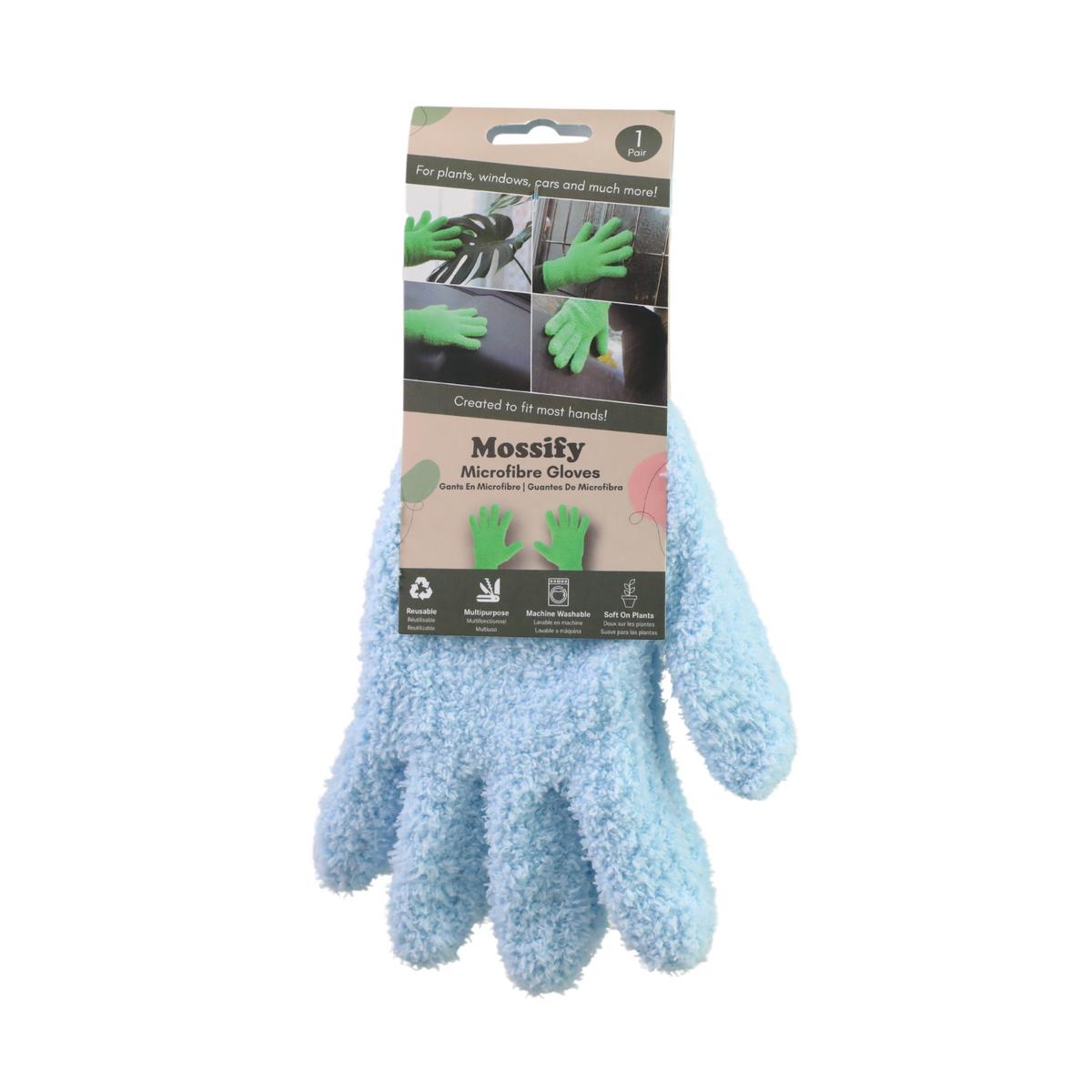 1 Pair Leaf Shining Microfiber Gloves - Mossify