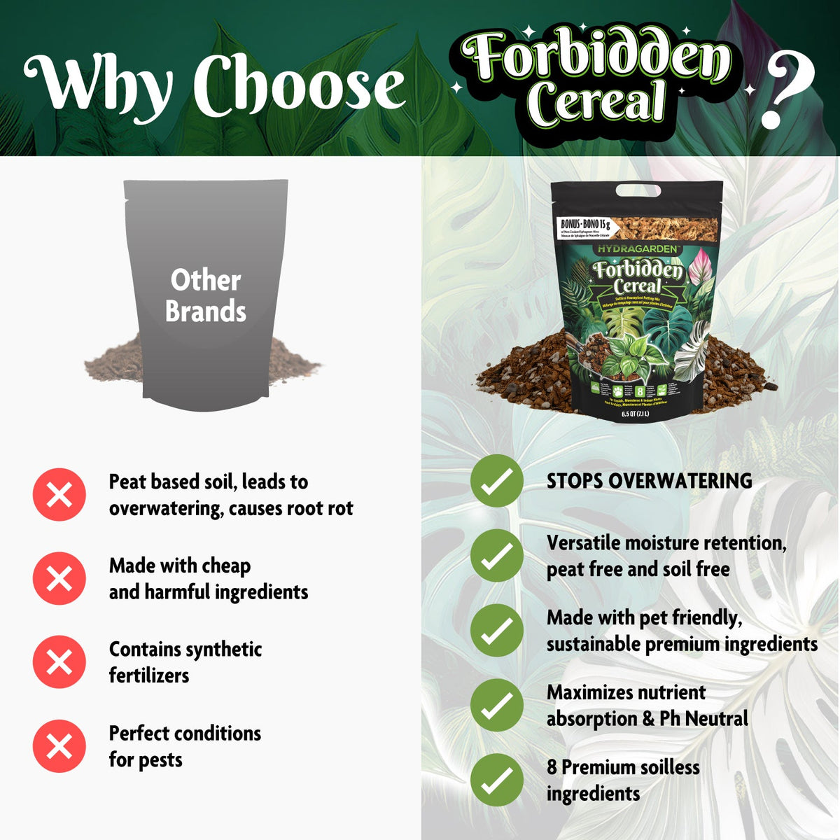 Forbidden Cereal Soilless Houseplant Potting Mix