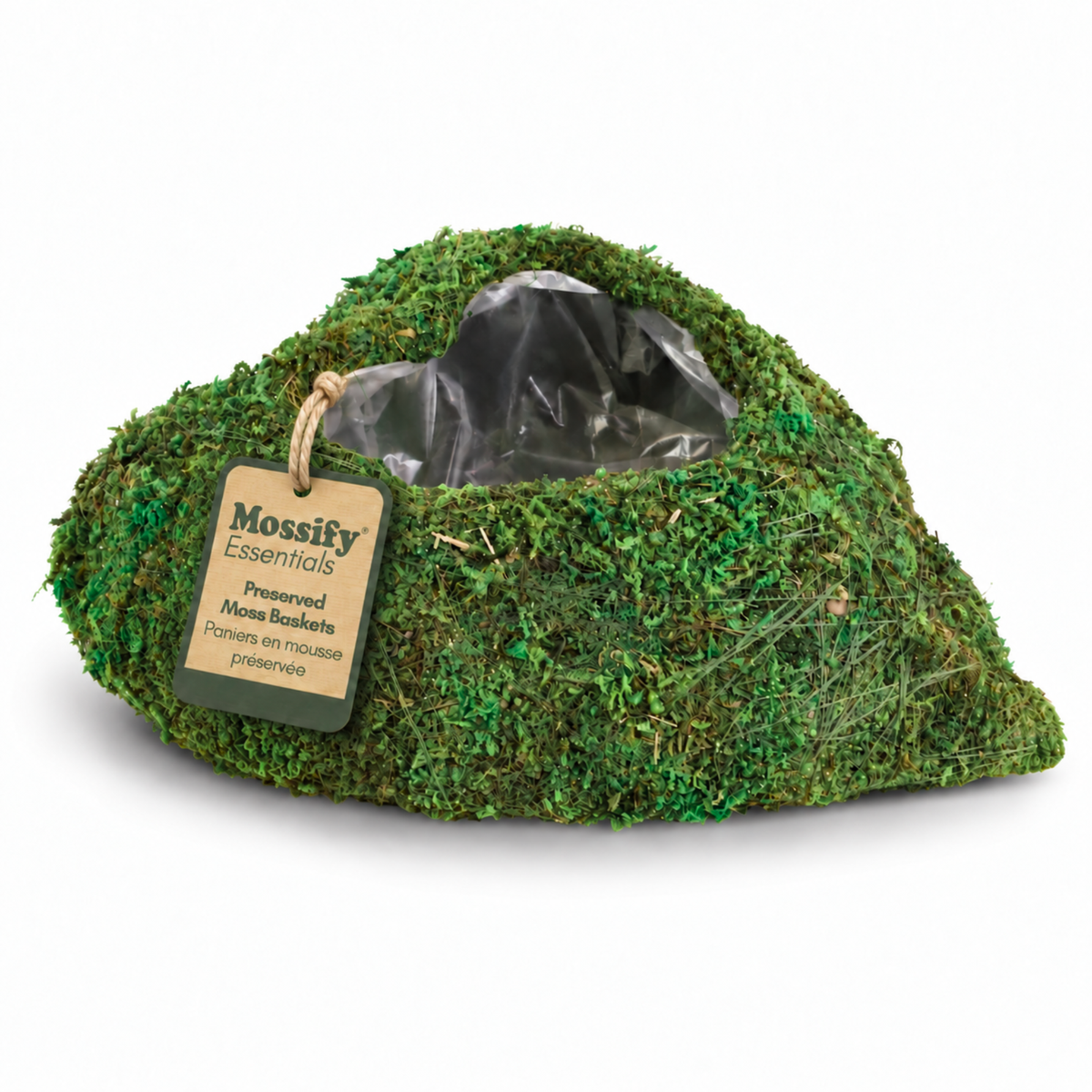 Heart Moss Basket - Rounded