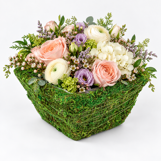Rustic Square Moss Planter (Set of 3)