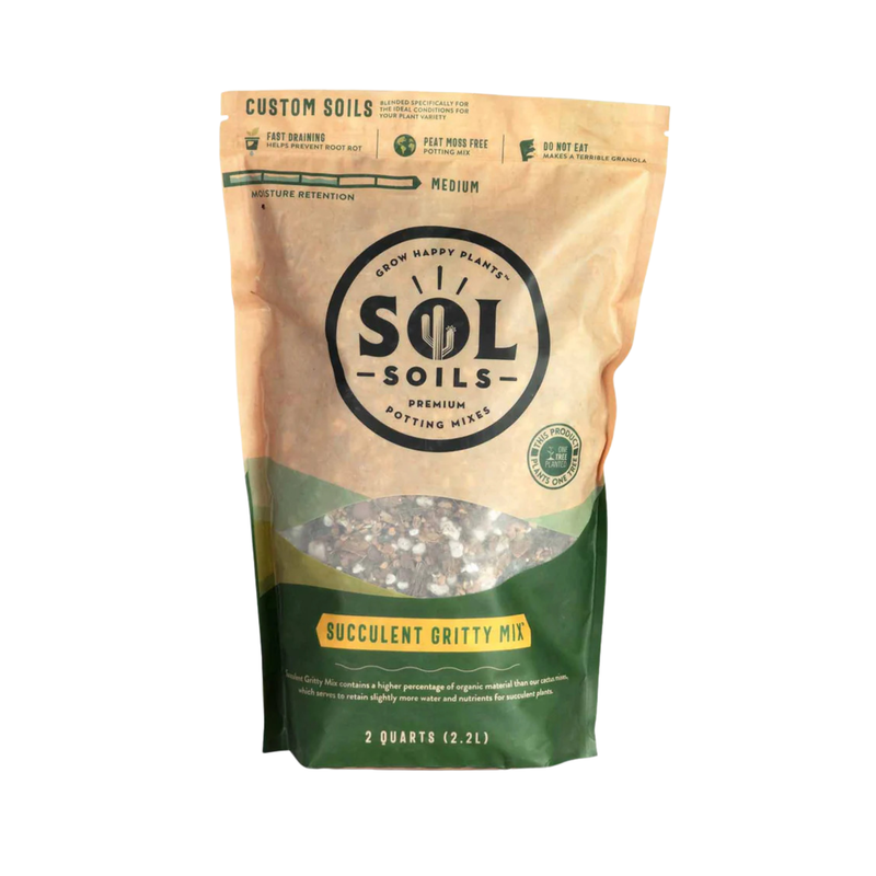 Sol Soils Succulent Gritty Mix - Potting Soil for Succulents & Dry-Climate Plant
