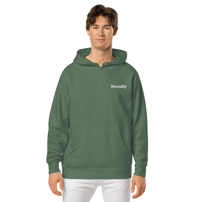 Mossify Pigment-Dyed Hoodie Unisex - Embroidered - Mossify