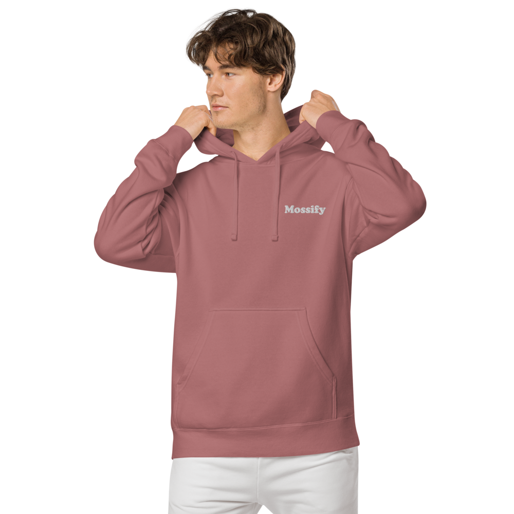 Mossify Pigment-Dyed Hoodie Unisex - Embroidered - Mossify