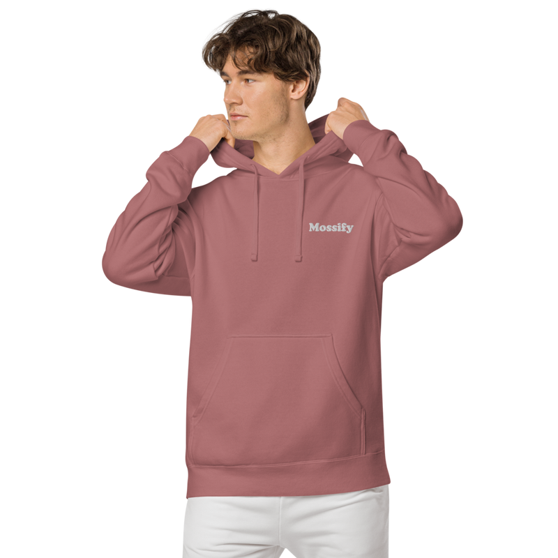 Mossify Pigment-Dyed Hoodie Unisex - Embroidered - Mossify