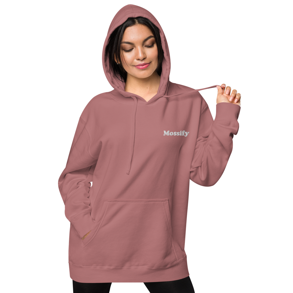 Mossify Pigment-Dyed Hoodie Unisex - Embroidered - Mossify