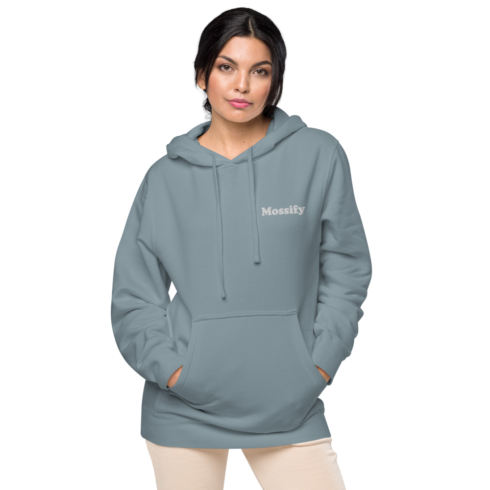 Mossify Pigment-Dyed Hoodie Unisex - Embroidered - Mossify