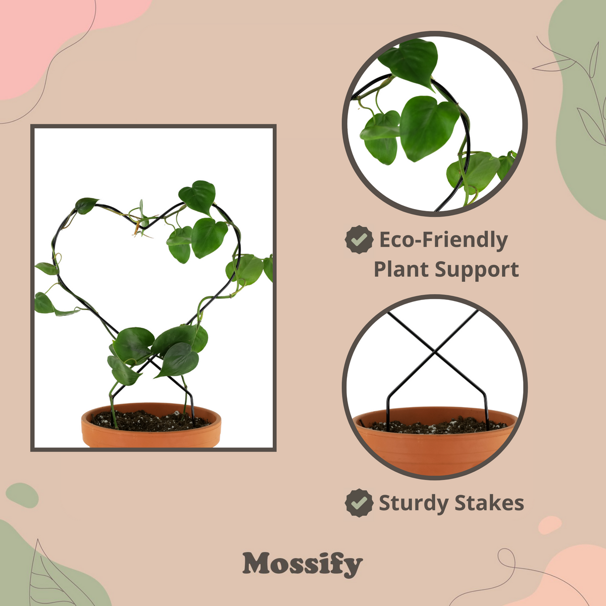 Heart "Give Love" Metal Trellis - Mossify
