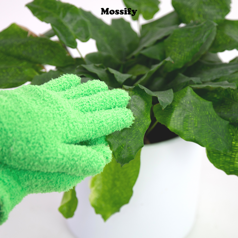 1 Pair Leaf Shining Microfiber Gloves - Mossify