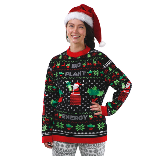 BIG PLANT ENERGY - Ugly Plantmas Sweater - Mossify
