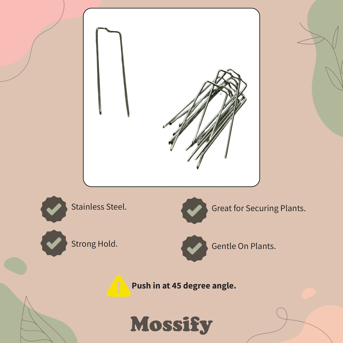 Floral Pins - Greening Pins - Moss Pole Pins - Mossify