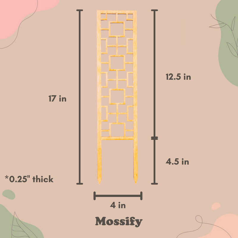 Tropical Squares Wooden Trellis - Mossify